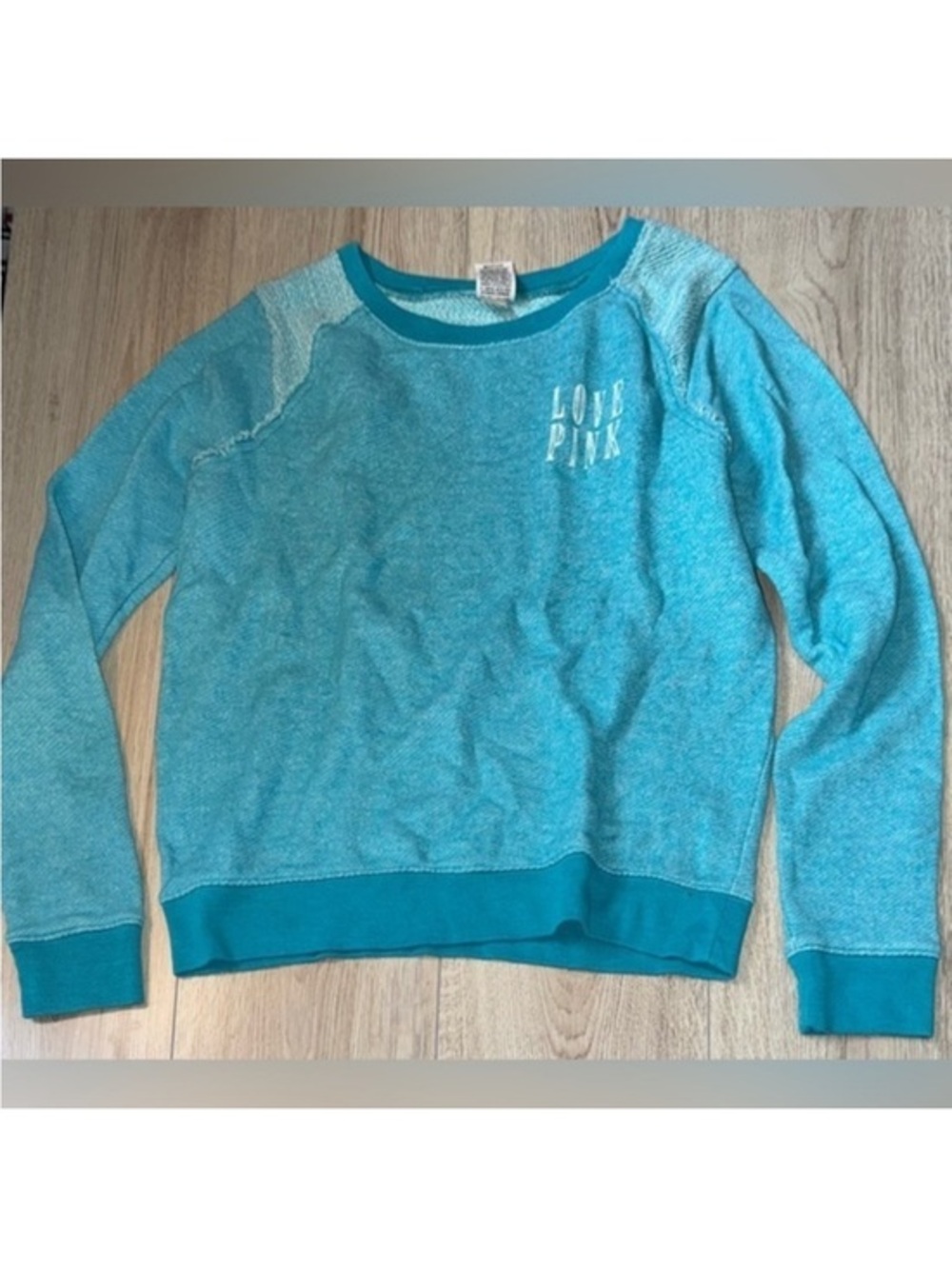 Victoria’s Secret pink blue crewneck sweatshirt crew sweater